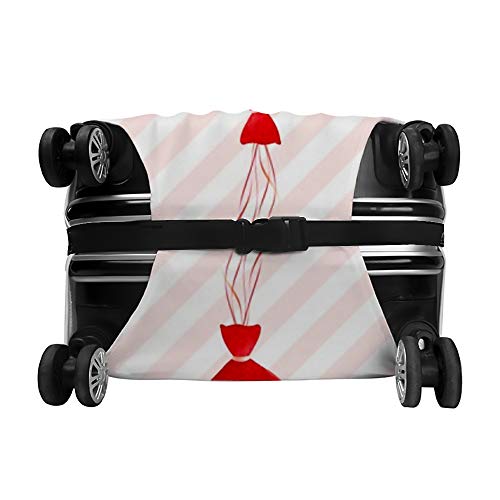 Housse de voyage lavable en polyester résistant à l'eau pour valise motif cœur CHEHONG - 2