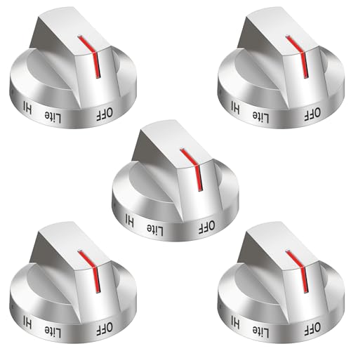 DG94-03500A/Z for Samsung Gas Stove Knob Replacement DG94-03500U DG94-03500A DG94-04396A Range Oven Knobs Compatible with NX60T8111SS NX60T8311SS NX60T8711SS Etc 5 Pack