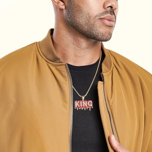 AsAlways Hip Hop King CZ Pendant Fashion Rapper Jewelry Rock Iced Out Shiny Stainless Steel Necklace for Men and Women3