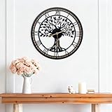 Pièce maîtresse visuelle : cette horloge murale de salon de 40 cm est dotée d'un cadran surdimensionné qui attire l'attention et devient le point central des salons, bureaux ou couloirs.