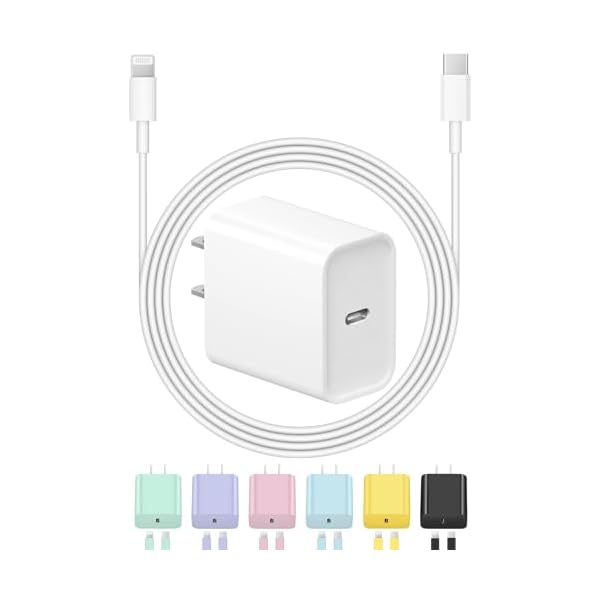 iPhone Charger Fast Charging USB C Charger Block Type C Charger Fast Charging 20W PD Wall Charger with 6FT iPhone Charger Cord for iPhone 14/14 Pro Max/13/13 Pro Max/12/12 Pro Max/Pro iPad