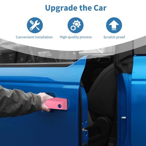 PDKLIN for Bronco Door Handle Cover Trim Pink Fit for Ford Bronco 2021 up Pink Exterior Accessories 3pcs by PDKLIN - Used condition - Image 4