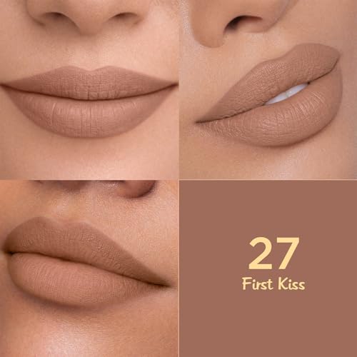 Image of Glam21 Lip Seduction Non- Transfer Crayon Lipstick up to 12 Hours Stay | Lightweight & Longlasting|Creamy Matte | Smudge Proof - 3.6gm| First Kiss | 27