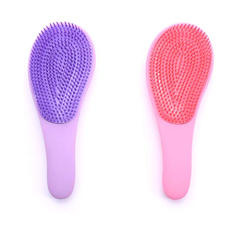 Preisvergleich Produktbild Entwirrungsbürste Entwirrungsbürste Kopfhautmassage Entwirrungsbürste Anti-Knoten-Bürste Massagekamm (Lila)