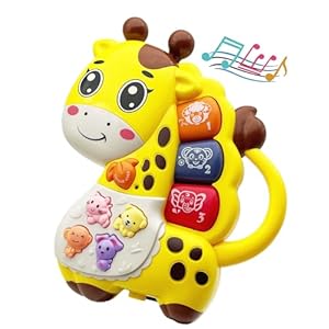 Baby Piano Toy, 6-12 Months Light Up Music Baby Toys For0 3 6 9Months, Early Education Puzzle Boys Girls Gifts (Giraffe)