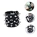 LIFKOME 2pcs Elegant Mens Bracelet Spikes Punk Decor for Leather Wristband Fashion Present