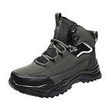 Chaussures Montantes en Coton pour Hommes Bottines Chaudes et Confortables Baskets d'alpinisme Mode Automne et Hiver Sandales Compensées pour Hommes Bout Ouvert (AG 46)