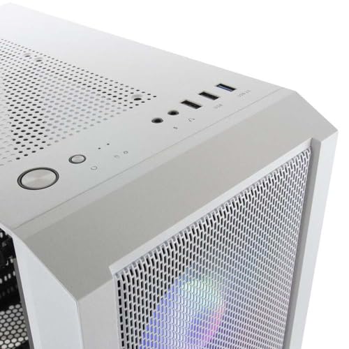 MCC, Case PC ATX, Pannello Frontal Metal-Mesh, Vetro Temperato, 3 Ventole AAnteriori FRGB 120mm, Bianco - Case PC - Immagine 5