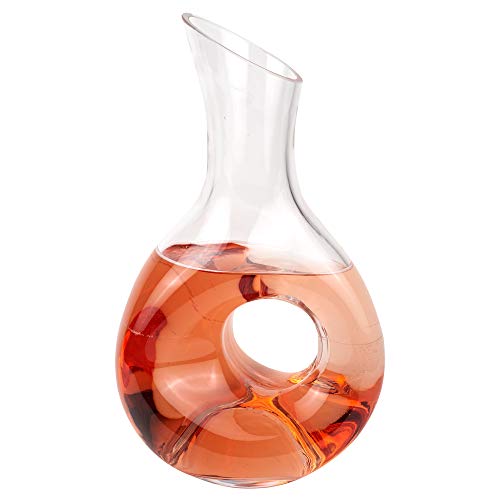 Badash Eternity Crystal Wine Carafe - 36 oz. European Mouth-Blown Crystal Pierced Glass Carafe for Wine, Water, Juice & More - Fine Quality Lead-Free Crystal