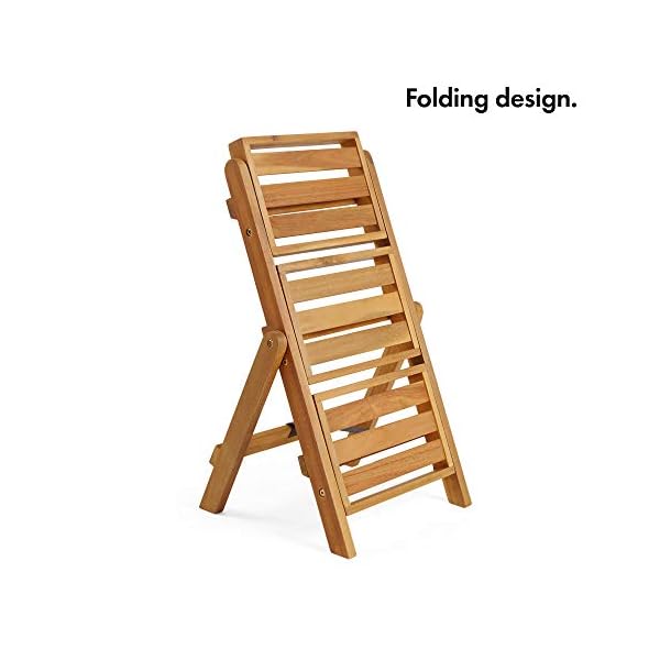 VonHaus 3 Tier Plant Stand Folding – Ladder Planter Wooden – Outdoor Plant Stand – Tiered Planter – Wooden Plant Stand – for Outdoor or Indoor - Garden Decorative Rack Ladder and Shelving for Flowers - Image 6