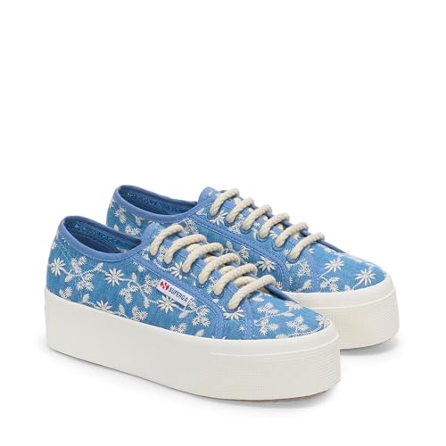 Image of Lady Shoes Woman 2790 PLATFORM SANGALLO Wedge BLUE INDACO-FAVORIO