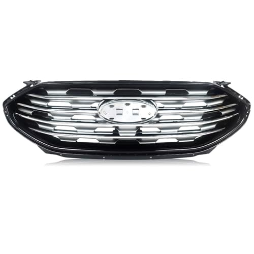 Calandre de capot de voiture bicolore chromée et noire pour Ford Edge 2019-2022
