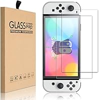 Protector de Pantalla para Nintendo Switch OLED (2 Piezas) con Protección Ocular Contra la Luz Azul Púrpura, Película...