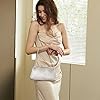 Valleycomfy Damen Clutch Silber Elegante Brauttasche Diamant Handtasche Hochzeit Abendtasche Klatsch Tasche Cluthesochzeit/Cocktail/Abschlussball/Club,Silber #5