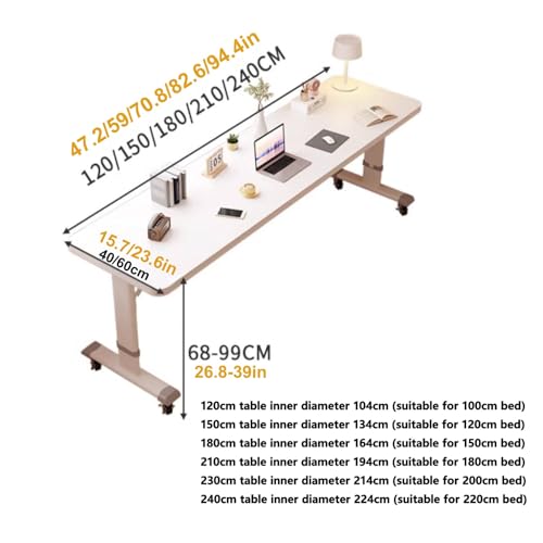Table de lit blanche à roulettes pour éviter les chutes de repas - 3