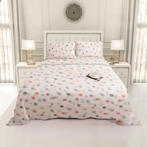 Juego de Sábanas Pirineo Termica 4 Piezas para Cama de 150 - Sábanas Polar para Invierno Cama Matrimonio | Bajera Ajustable 150x190/200+30cm, Encimera de 230x270cm y 2 Fundas Almohada 45x70cm