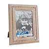 Farmhouse 5×7 Picture Frame Boho Distressed Brown Photo Frame with Beaded Decor Wall and Tabletop Display for Anniversaries Birthdays Christmas New Year Wedding