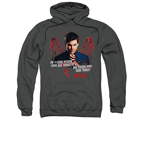 Dexter Crime Drama Thriller TV Series Showtime Good Bad Adult Hoodie Gray image 2