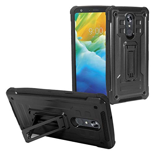 Z-GEN - for LG Stylo 5 (2019), Stylo 5X, Stylo5+ Plus, LM-Q720, LM-L722DL - Hybrid Phone Case with Stand - ST3 Black