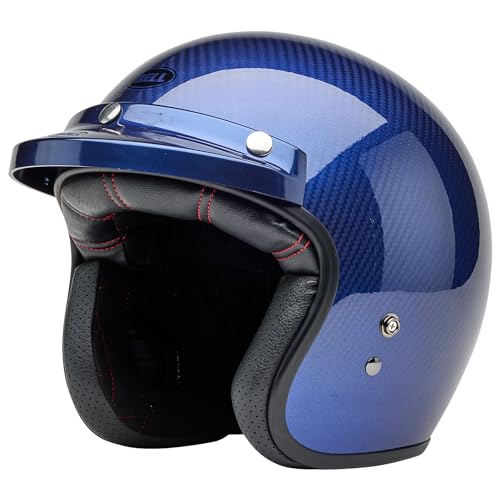 Bell Custom 500 Steve McQueen Lemans Unisex-Adult Cruiser Motorcycle Helmet - Metallic Blue/Large