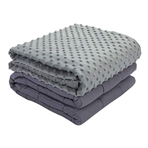 joybest Weighted Blanket & Removable Duvet Cover 6 lbs for Kids, 36''x48'' | Heavy Blanket | Comfortable Material | Great Sleep Blanket with Glass Beads