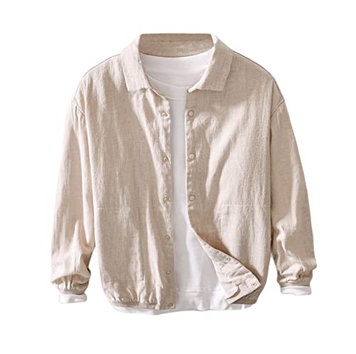 Veste en lin homme légère contre la chaleur blouson de sport