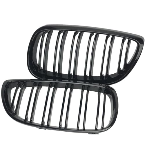 Rejilla frontal de doble línea negra brillante para BMW E92 E93 2006-2009