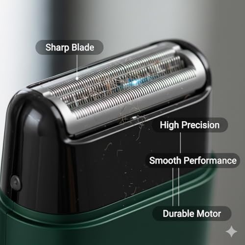 Image of Drumstone (𝟏0 𝐘𝐞𝐚𝐫𝐬 𝐰𝐚𝐫𝐫𝐚𝐧𝐭𝐲) Men's Professional Electric Ultra-Thin Shaver - Rechargeable Beard Trimmer & Face Razor with Reciprocating Blade, USB Charging for Home & Travel Grooming