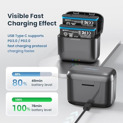 Image of Battery Fast Charging Hub Box for Insta360 One X4 Action & Sports Camera Accessories One X4 Accessories (Fast Charging Hub Only No Battery & Sim Card Included), USB C