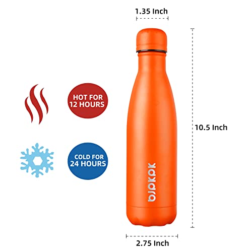 Image of BJPKPK 17 oz Insulated Water Bottle, Stainless Steel Flask, Leak Proof