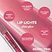 MCoBeauty - Lip Lights Shine Gloss - Berry Pink Lip Gloss - High Shine Glass-Like Finish with Built-In LED Light & Mirror - Moisturising Lightweight - Face Makeup
