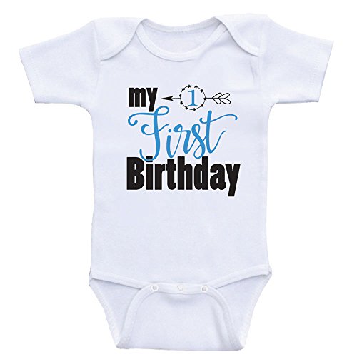 Image of First Birthday Baby Clothes My First Birthday One-Piece Baby Shirts