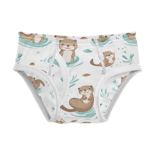 Wusikd Otters Swimming Boys' Underwear Cotton Boys Briefs Soft Toddler Underwears 2T