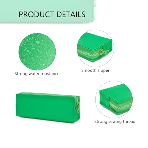 Image of Oxford Fabric Pencil Case Lightweight and Durable Ideal Pencil Pouch (Grass green /Oxford,Oxford Fabric)