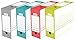 Elba Lot de 20 Boîtes Archives Automatiques en Carton Dos 10 cm Couleurs Assorties