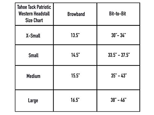 Tahoe Western Patriotic American Flag Browband Horse Headstall With Reins (Cob) #TOP3