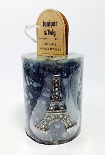 Eiffel Tower Paris Jewelry Scented Candle 13.2 oz Juniper & Twig