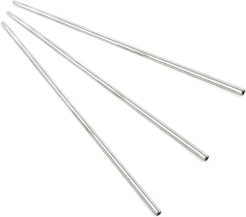 Stainless Steel Hardware Tubing, 3pcs 304 5mm OD x 3mm ID, 250mm Length, Capillary Tube