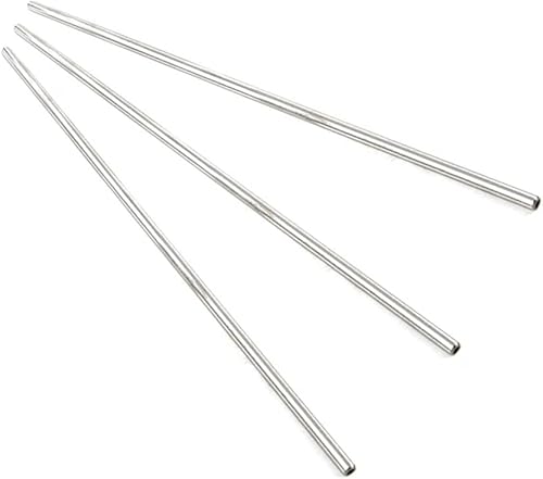 3 tubos rectos de acero inoxidable 304, diámetro exterior de 0.157in x 0.079in de diámetro interior, tubo capilar de acero inoxidable de 9.843in de