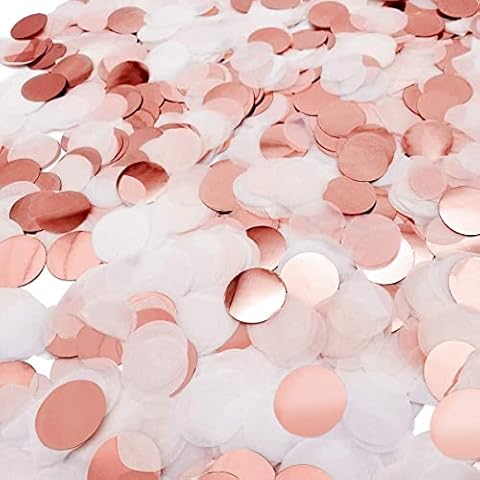 iZoeL Konfetti Rosegold Punkte Dot Streudeko Tisch Deko für Geburtstag Hochzeit Party Dekoration Cover