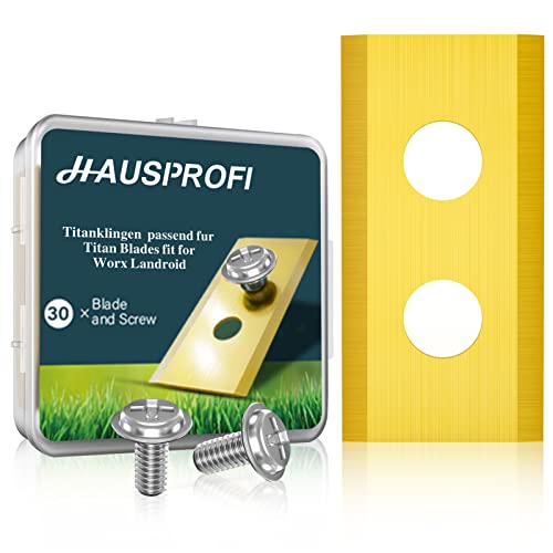 HAUSPROFI 30x Titan Mähroboter Messer Ersatzklingen Ultrascharfe Geeignet für alle Worx, LandXcape, Zoef...