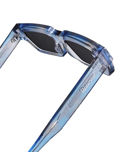 Image of Roneyee Rectangle Sunglasses Men Women Trendy Retro Sunglass UV Protection Fashion Acetate Stylish Square