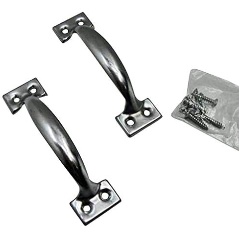 Handles SET 2 Tlg. 12 cm Chrome-Plated Metal Box, Hand Hold Handles Ironing Drawers (LHS) Cover