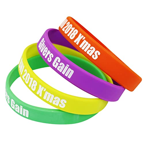 Custom Silicone Wristbands Bulk 1/5/25/50/100 Ct Personalized Rubber Bracelet Customizable Silicone Bracelets For Events Support Fundraisers Awareness,Kids Men Women,7.48",Blue #TOP5