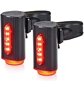 RECORA Bike Tail Light, on The Sides and Bottom Ultra Bright USB Rechargeable Waterproof Bicycle ...