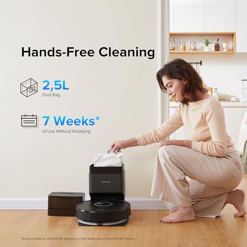 Image of roborock Q7 Max+ Robot Vacuum and Mop with Auto-Empty Dock Pure, Hands-Free Cleaning for up to 7 Weeks, APP-Controlled Mopping, 4200Pa Suction, No-Mop&No-Go Zones, 180mins Runtime(Renewed)