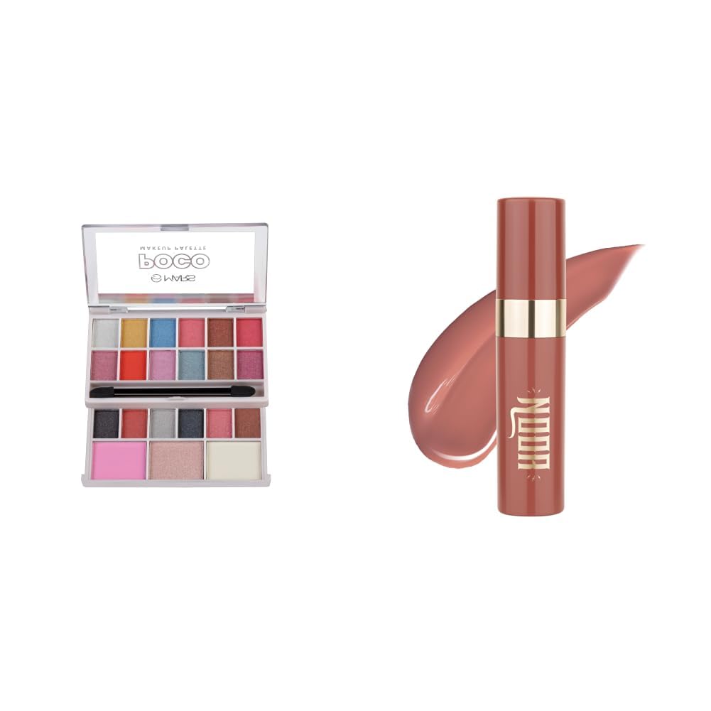 MARS Poco Face Makeup and eyeshadow Palette with Slider Case MARS Cinemagic Transfer-Proof Lip Gloss 2.4ml 01-NOOR-image-41