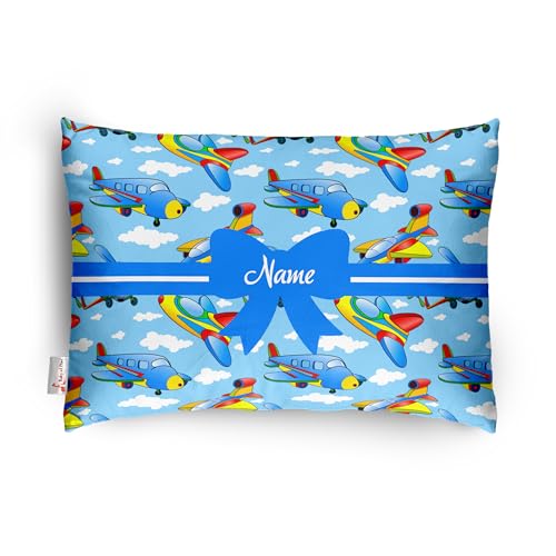 Image of Personalized Pillow for Kids - Custom Name, Super Soft Cotton Kids Cushion for Infants & Toddlers, 1 Month to 5 Year Olds, Keeps Head & Neck Comfortable, Adorable Prints (Pillow 15)