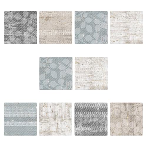 Milisten Pegatinas Autoadhesivas para Azulejos 20x20 Cm, 10 Piezas, Pvc Antideslizante y Resistente al Desgaste, Ideales para Baño, Cocina, Salón y Paredes Lisas Color Color Aleatorio