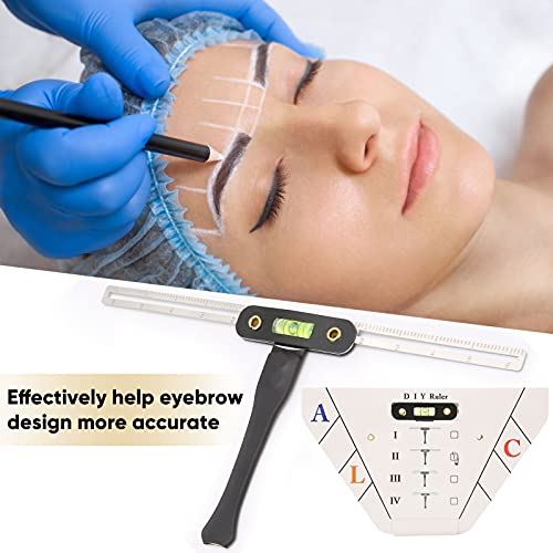 Eyebrow Shaping Stencil Kit, Stainless Steel Eyebrow Stencil, Eyebrow Ruler, Eyebrow Tattoo Shaper Stencil - Image 2